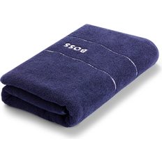 HUGO BOSS White Logo Bath Towel Blue (140x70cm)