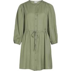 Green - Shirt Dresses Vila Tie Waist Short Dress