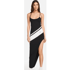 Nike XS Dresses Nike Sportswear Women's Asymmetrical Knit Dress Black Polyester UK 16–18