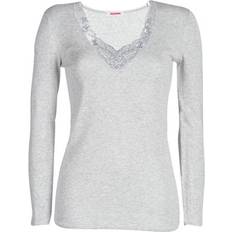 Grey - Women Bodysuits Damart Bodysuits FANCY KNIT GRADE Grey