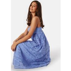 Bubbleroom Blåa Klänningar Bubbleroom Bubbleroom Occasion Lace Strap Midi Dress Blue