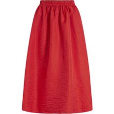 Røde Skjørt Vila Vimabelle HW Midi Volume Skirt Poppy Red