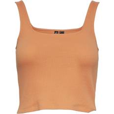 Stof - Vrouw Mouwloze shirts Pieces Nukisa Tank Top - Oranje