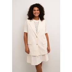Dame - Naturfarvet Veste Kaffe Curve KAFFE Curve Vest kcNiella Waistcoat Grå