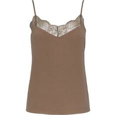 Bruin - Vrouw Mouwloze shirts Pieces Pctiffany Camisole - Bruin