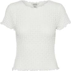 Elastan / Lycra / Spandex Bluser Vero Moda Shelby Top - White/Snow White