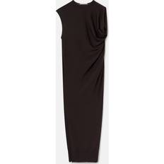 Stella McCartney Asymmetric Draped Maxi Dress, Woman, Chocolate brown