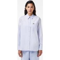 Lacoste Mujer Camisas Lacoste Camisa Oversize Popelina de Algodón - Azul