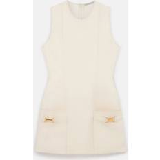 Stella McCartney Clasp-Embellished Sleeveless Mini Dress, Woman, Cream white