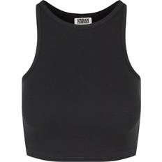 5XL Toppe Urban Classics Organic Cotton Cropped Rib Top für Damen Schwarz