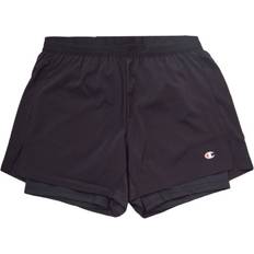 Champion Herren Shorts Champion Reflektierende Logo-Doppelschicht-Shorts Schwarz