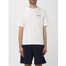 Palm Angels Herre T-shirts Palm Angels Logo Print Crew Neck T-shirt - Hvid