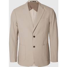 Baumwolle - Herren Jacketts Selected Sakko SLHREG-SMITH beige