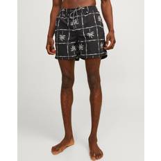 Jack & Jones Man Badkleding Jack & Jones Heren Zwemshort Oceanday Print Zwart