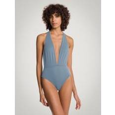 Wolford Swimwear Wolford Essentials One Piece Swimsuit L Pacific Blue Halterneck