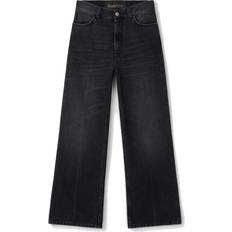 Jeans mini culotte washed black