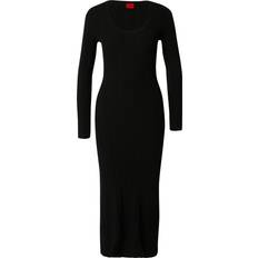 Enfärgade - Långa klänningar - Långa ärmar HUGO Slim-fit midi-length dress with irregular ribbed structure