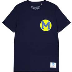 Mitchell & Ness Left Chest Logo Tee Navy, Male, Tøj, T-shirt, Blå