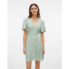 Femme - Vert Robes Vero Moda Robe Chemise Courte Femme Alba - Vert