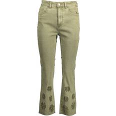 Desigual Trousers & Shorts Desigual Embroidered Contrast Stitch Jeans - Green