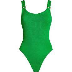 Hunza G Womens Emerald Domino Scooped-back Swimsuit