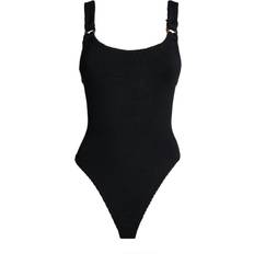 Swimsuits Hunza G Domino Seersucker Swimsuit Black