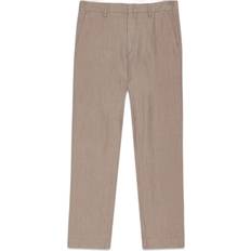 NN07 Housut & Shortsit NN07 Theo Linen Trousers Greige Beige Leinenhose Grösse: W34L32