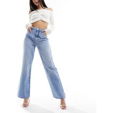 Adult Clothing New Look Adalae High-Waist Wide Leg Jeans - Light Blue