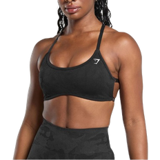 Gymshark Adapt Camo Minimal Bra - Black/Asphalt Grey