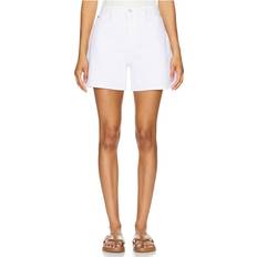 Normal Waist Shorts Frame The Easy Short in White. 24, 25, 26, 28, 29, 30