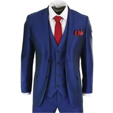 Men's Classic Suit 3-Piece - Shiny Royal Blue