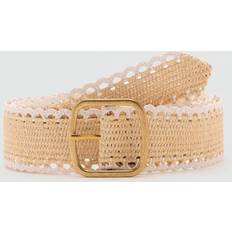 Beige Belts Mango Metal buckle belt beige Women