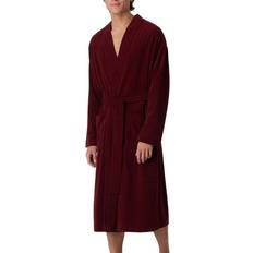 Herre - Rød Morgenkåber & Badekåber Schiesser Terry Bathrobe Red