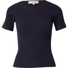 A View Rib Knit Short Sleeve top Dam Sweaters
