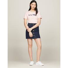 Clothing Tommy Hilfiger Script Logo Embroidery T-Shirt DELICATE PINK