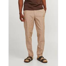 Chinos - Linen Trousers Jack & Jones Tapered Fit Chino Trousers Brown