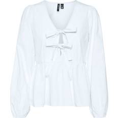 Vero Moda Gili Peplum Blouse - Bright White