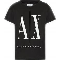 Armani Women Clothing Armani Exchange Icon Period Kvinde T-Shirt Sort