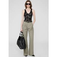 Anine Bing Women Trousers Anine Bing Carrie Pant Green Khaki