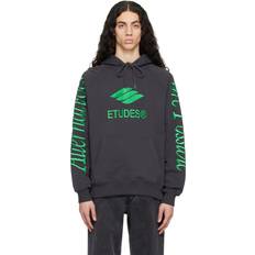 Herre - Uld Toppe Études Sweathshirt Uld Hoodie - Sort
