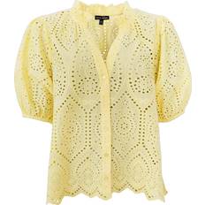 Black Colour Elva Shirt - Pastel Yellow