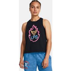 Under Armour Tank Tops Under Armour Project Rock W Neon Flame Top Black