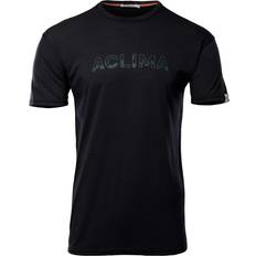 Aclima Herre T-shirts Aclima Lightwool 140 Classic Tee Logo - Jet Black