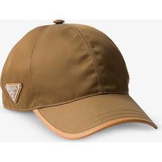 Prada Headgear Prada Mens Brown Re-Nylon Brand-plaque Recycled-nylon Baseball cap