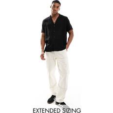 Viscose Shirts ASOS DESIGN Relaxed Fit Viscose Shirt - Black