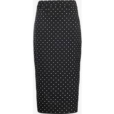 Silk Skirts Dolce & Gabbana Womens Pois Picc 0,5 F.nero Polka Dot-print Mid-rise Stretch-silk Midi Skirt