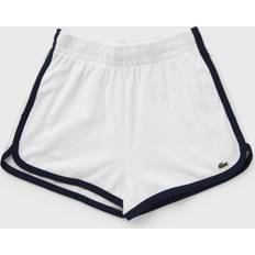 Lacoste Femme Shorts Lacoste Short Coton Éponge Détails Contrastés - Blanc