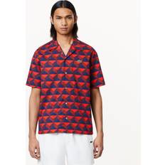 Lacoste Herren Hemden Lacoste Short Sleeved Monogram Print Shirt