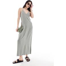 XXL Dresses Stradivarius Linen blend halter midi dress Khaki