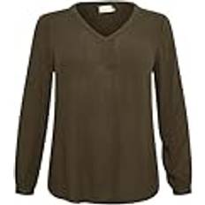 5XL Blouses Kaffe Curve Long Sleeve Blouse - Green